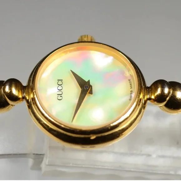 Gorgeous Gucci Pearl and Gold Watch